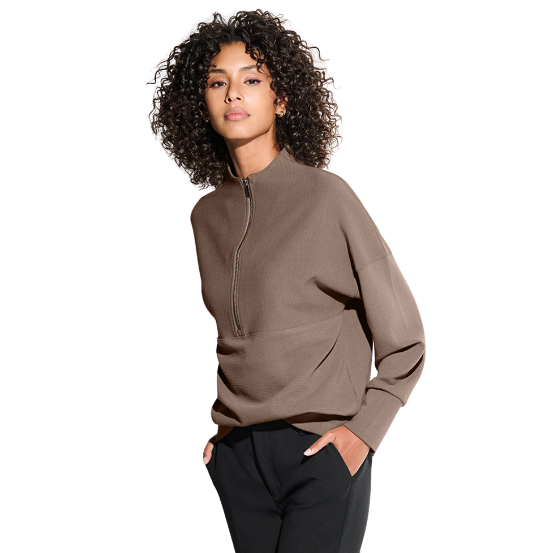 Mercer+Mettle Women's Linear Texture 1/4-Zip - MM3041